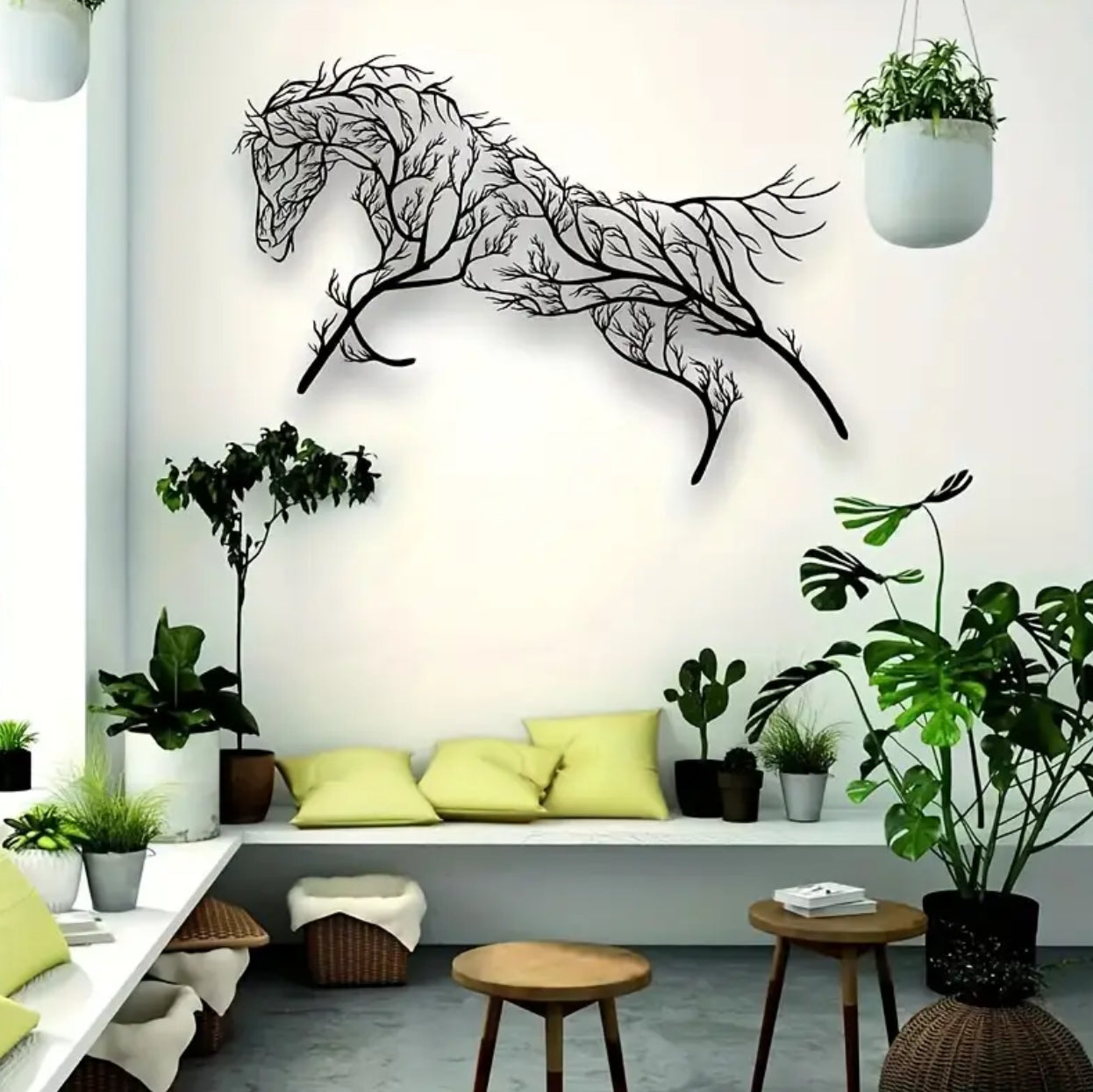 Vintage Metal Horse Silhouette Wall Art